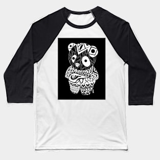 ecopop mexican panda bear in totonac pattern Baseball T-Shirt